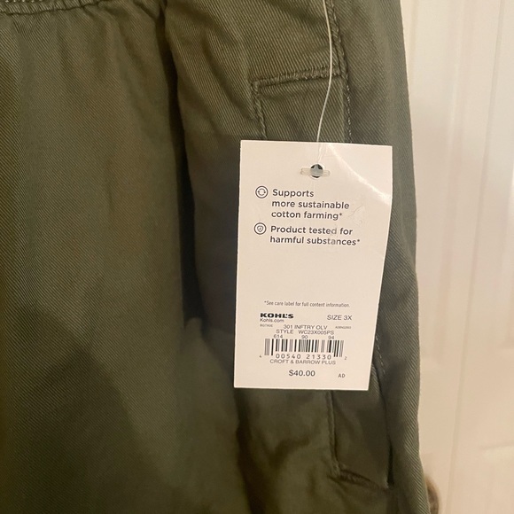 CROFT & BARROW 3x Green‎ Mini Skirt w/ Pockets NWT - Picture 3 of 7